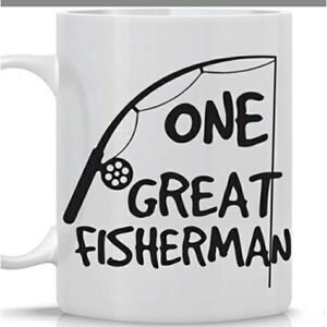 MugsBySandy, Coffee mug 15 oz, Pair of mugs, great fisherman & Best catch